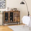 Multifunctional Storage Cabinet with Stable Metal Legs for Living Room