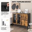 Multifunctional Storage Cabinet with Stable Metal Legs for Living Room