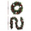 Jingle Jollys Christmas Garland with Wreath Set Ornaments Xmas Tree Decor