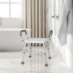 Bath Chair Shower Bench with Detachable Padded Arms for Seniors