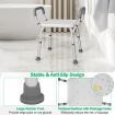 Bath Chair Shower Bench with Detachable Padded Arms for Seniors