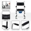 Multifunctional Rolling Commode Chair with Folding Pedals for the Elderly