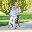 Multifunctional Rolling Commode Chair with Folding Pedals for the Elderly