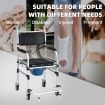 Multifunctional Rolling Commode Chair with Folding Pedals for the Elderly