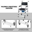 Multifunctional Rolling Commode Chair with Folding Pedals for the Elderly