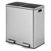 60L Step Trash Garbage Can with Plastic Inner Buckets for Home