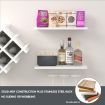 Set of 5 Wall Mount Wine Rack Set with Storage Shelves and Glass Holder