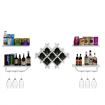 Set of 5 Wall Mount Wine Rack Set with Storage Shelves and Glass Holder