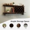 Wall-mounted Wine Rack with Glasses Holder for Kitchen/Living Room/Bar