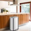 13.2 gallon stainless steel trash can with Removable Inner Bucket for Home Use