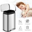 13.2 gallon stainless steel trash can with Removable Inner Bucket for Home Use