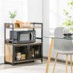 Wooden Industrial Freestanding Storage Cabinet with 2 Door Cabinets-2-Tier