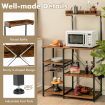 Freestanding 5-tier Microwave Oven Stand with Storage for Dining Room/Kitchen