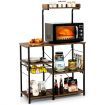 Freestanding 5-tier Microwave Oven Stand with Storage for Dining Room/Kitchen