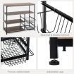 4-Tier Kitchen Baker's Rack with Storage Cabinet for Kitchen