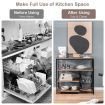 4-Tier Kitchen Baker's Rack with Storage Cabinet for Kitchen