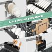 2 Tier Rust-proof Dish Racks with 360 degree Swivel Self-Draining Spout for Kitchen