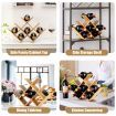 Modern Chic Decor 8-Bottle Solid Bamboo Wine Rack Display Holder with Compact Size