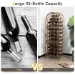 45 Bottles Metal Wine Rack with Lockable Door for Kitchen/Bar Cellar