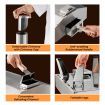 Foldable Stainless Steel Pizza Maker with Removable Wooden Handle