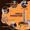 Foldable Stainless Steel Pizza Maker with Removable Wooden Handle