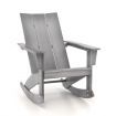 Waterproof Adirondack Rocking Chair with Curved Back And Rounded Armrest for Balcony/Backyard