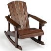 Kids Adirondack Rocking Chair with Slatted seat for Balcony/Backyard