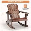 Kids Adirondack Rocking Chair with Slatted seat for Balcony/Backyard