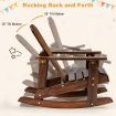 Kids Adirondack Rocking Chair with Slatted seat for Balcony/Backyard