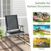 2 Pieces Patio Folding Chairs with Rustproof Metal Frame for Garden/Camping