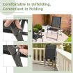 2 Pieces Patio Folding Chairs with Rustproof Metal Frame for Garden/Camping