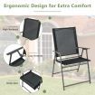 2 Pieces Patio Folding Chairs with Rustproof Metal Frame for Garden/Camping