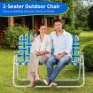 Outdoor Double Camping Chair with Armrest Support up to 300KG