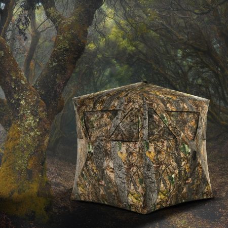 Portable Hunting Blind with Ground Stakes & Tie-downs for Deer and Antelope
