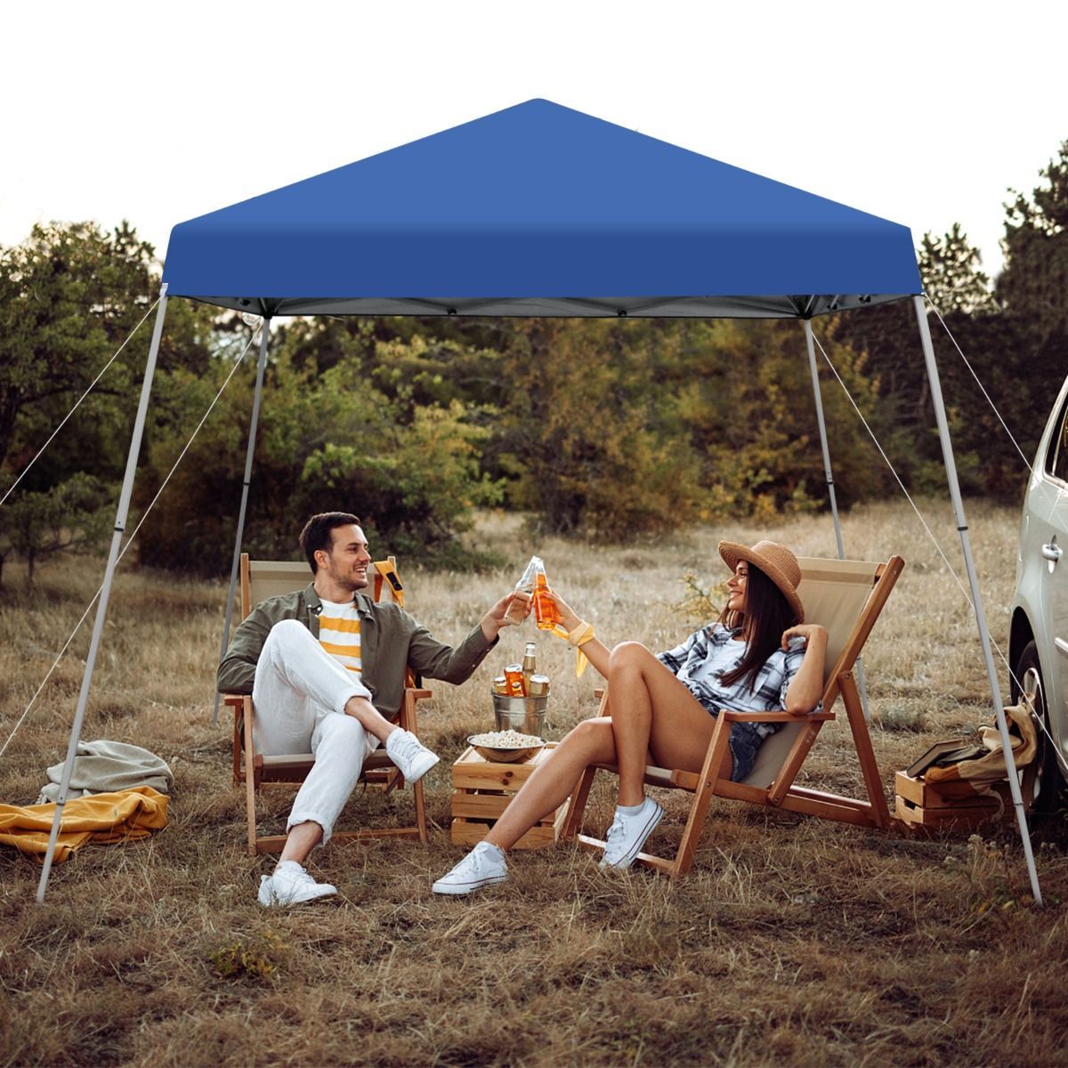 Outdoor Instant Pop-up Canopy with Carrying Bag for Beach/Camping/Patio