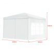 Outdoor Patio Pavilion Screen Shelter with Large Canopy and Steel Tubes for Garden/Lawn/Patio