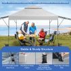 Outdoor Instant Pop-up Canopy Tent with Dual Half Awnings