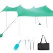 2-Size Beach Sunshade Canopy with Sandbags & Carry Bag for Beach, Trip