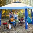 393 cm x 393 cm Pop Up Canopy with Adjustable Heights for Outdoor Camping