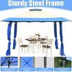 393 cm x 393 cm Pop Up Canopy with Adjustable Heights for Outdoor Camping