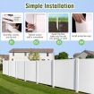 PVC Privacy Fence Panels with 3 Cuspidal Foot Stakes for Garden & Patio