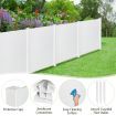 PVC Privacy Fence Panels with 3 Cuspidal Foot Stakes for Garden & Patio