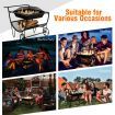 Outdoor Wood Burning Fire Pit with Firewood Rack & Handle & Wheels