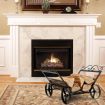 Decorative Firewood Rack with 4 Wheels for Indoor & Outdoor