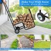 Firewood Cart with Durable Rubber Wheels for All-Terrain