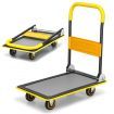 Folding Push Cart Dolly with 360 Degree Swivel Wheels for Garage/Warehouse