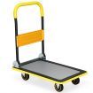 Folding Push Cart Dolly with 360 Degree Swivel Wheels for Garage/Warehouse