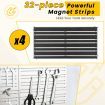 4 Pieces Magnetic Tool Organizers with 32 Strong Magnetic Strips