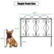 4 Pieces Decorative Garden Fence with Interlock Design for Path