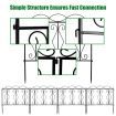 4 Pieces Decorative Garden Fence with Interlock Design for Path